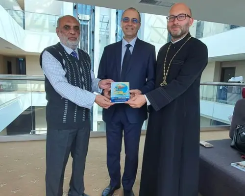 giving book to cristian brothers